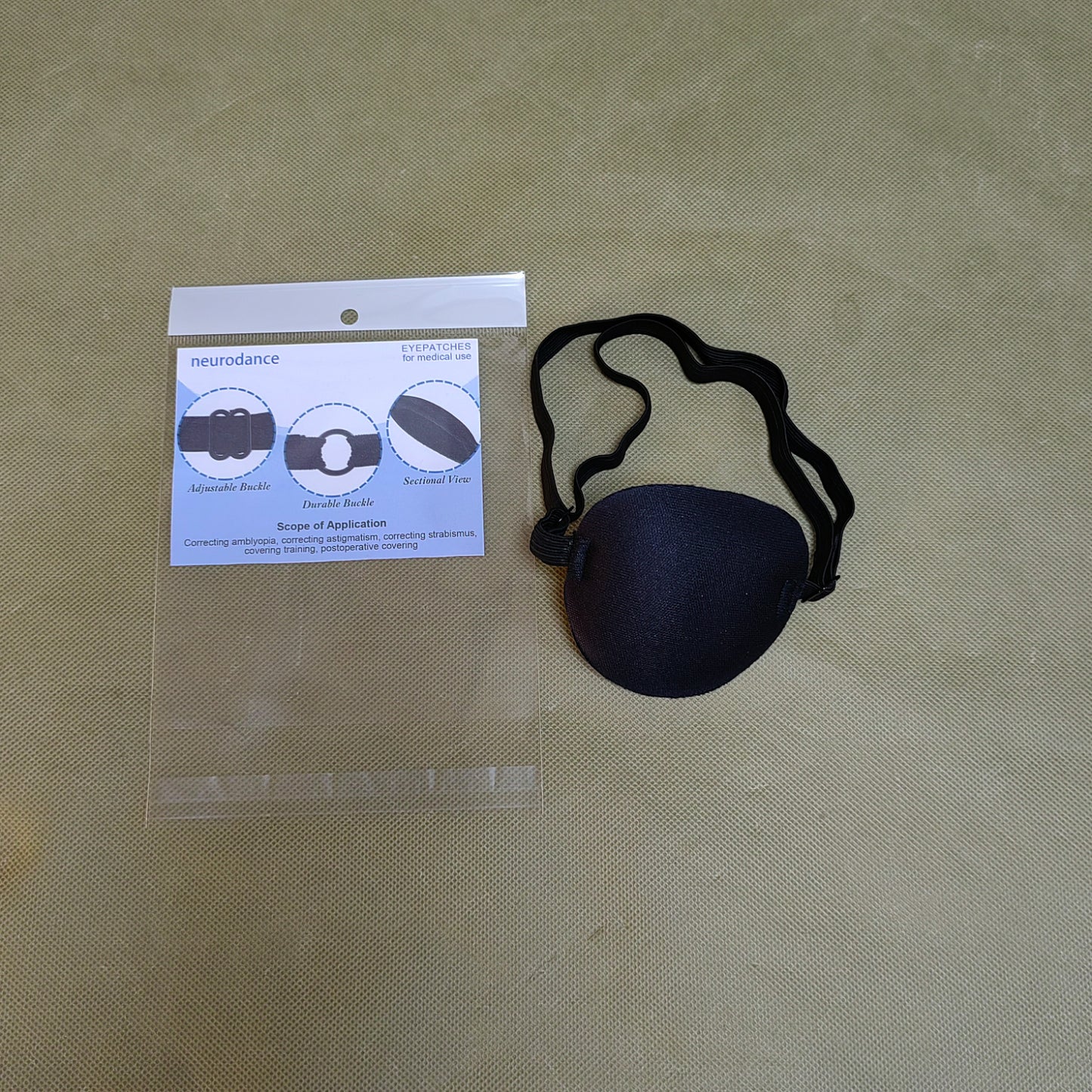neurodance  Eyepatches for medical use , Adjustable Eye Patches, Medical Eye Patch, Lazy Eye Patches for Left or Right Eyes, Black