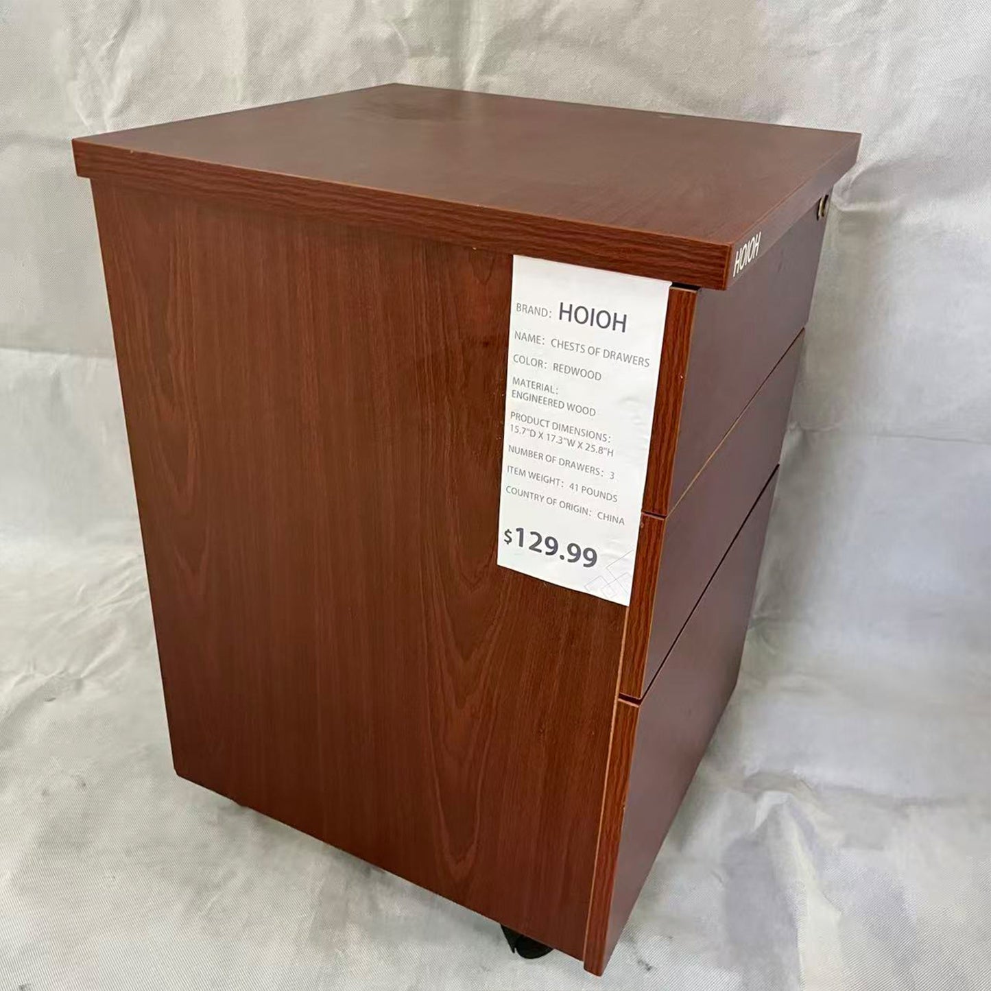 HOIOH  Chests of drawers,3 Drawer Dresser for Bedroom,  Wood Storage Dresser with Drawers for Living Room Hallway Entryway