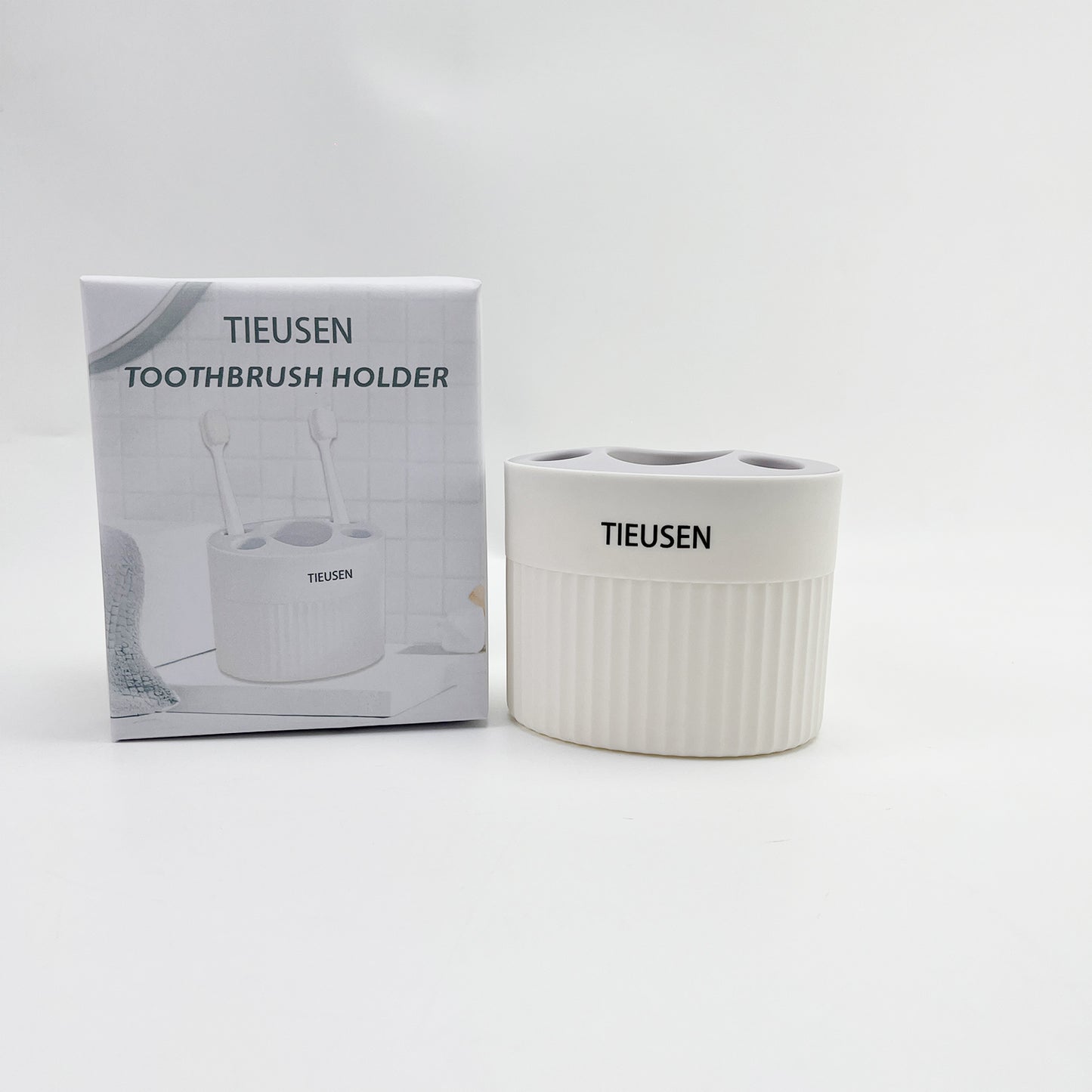 TIEUSEN    Toothbrush Holder ,Plastic Detachable for Easy Cleaning Multi-Functional Storage,for Bathroom Vanity