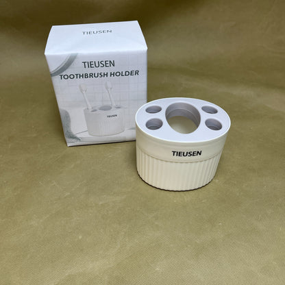 TIEUSEN    Toothbrush Holder ,Plastic Detachable for Easy Cleaning Multi-Functional Storage,for Bathroom Vanity
