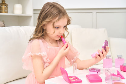 YIYZAOF   Toy imitation cosmetics,Toddler Makeup Kit for Play Vanity Set, Washable Fake Cosmetic Dress Up Toys