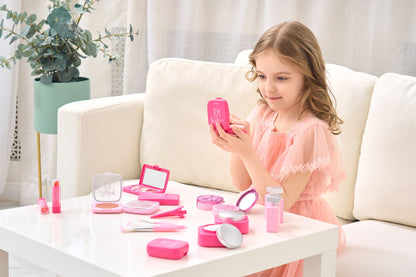 YIYZAOF   Toy imitation cosmetics,Toddler Makeup Kit for Play Vanity Set, Washable Fake Cosmetic Dress Up Toys